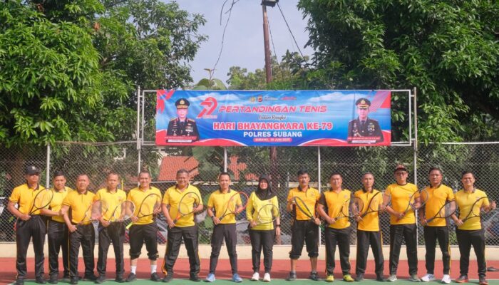 Semarak Hari Bhayangkara ke-79, Polres Subang Gelar Turnamen Bola Voli dan Tenis