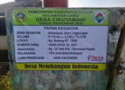 Proyek Jalan di Desa Cikutamahi Jadi Sorotan, Diduga Terjadi Mark-up Anggaran