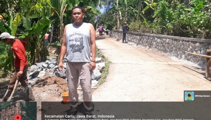Pemerintah Desa Bantar Kuning Fokus Tingkatkan Infrastruktur Jalan dan Tembok Penahan Tanah