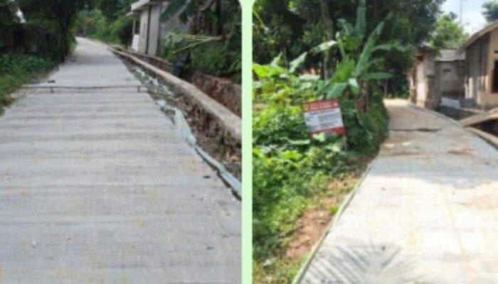 Pemdes Bojong Realisasikan Betonisasi Jalan dan TPT Senilai Rp750 Juta 