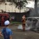 Satu Unit Mobil Hangus Terbakar di Kawasan Villa Kota Bunga Cipanas