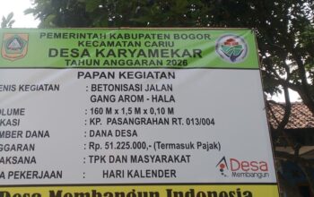 Dana Desa 2026 Dimanfaatkan untuk Betonisasi Jalan, Warga Karyamekar Kini Nikmati Akses Lebih Baik