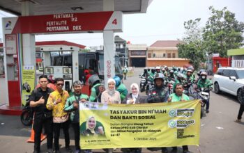 Metty Triantika Berbagi Bersama Ratusan Anak Yatim dan Sediakan BBM Gratis untuk Ojol