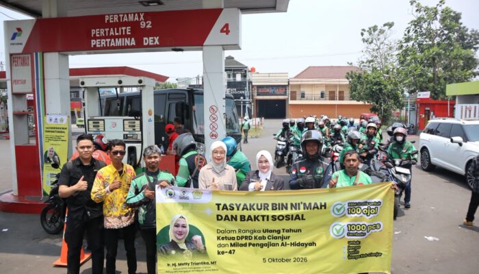 Metty Triantika Berbagi Bersama Ratusan Anak Yatim dan Sediakan BBM Gratis untuk Ojol
